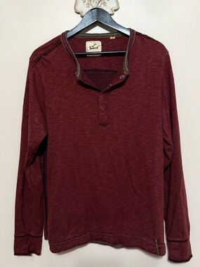 Jeremiah Men's Long-Sleeve Henley Sz M